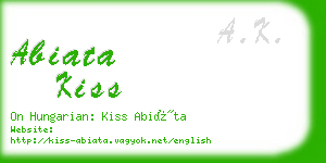 abiata kiss business card